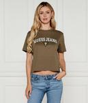 Футболка Guess Jeans Cropped Fit, зеленый - фото 3