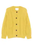Кардиган с косой вязкой Closed, желтый - фото