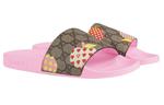 Тапочки slide les pommes slide sandal 'light pink' Gucci, розовый - фото 2