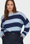 Джемпер ONLY Carmakoma PULLOVER CARDERRY , Cashmere Blue/Light Blue - фото 5