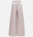 Широкие атласные брюки Acne Studios, Light Pink - фото