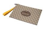 GUCCI Клатч из ткани и кожи унисекс Ebony/Brown/Yellow - фото 5