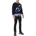 VERSACE Свитер мужской синий с капюшоном Moderate Others - фото 4