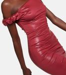 Мини-платье Cassie из джерси The Attico, Wine Red - фото 5