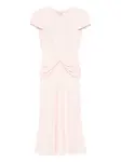 Платье миди с драпировкой Alexander McQueen, розовый - фото