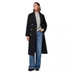 Пальто Pieces Marbel Long, черный - фото 6