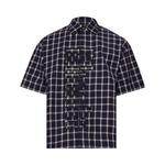 Рубашка Rhude Center Logo Button Up Shirt, Navy/White - фото