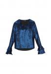 Faina Блузка в синем цвете - фото