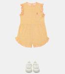 Хлопковый комбинезон с рисунком белки The Animals Observatory, розовый - фото 2