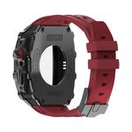 HUALIMEI Часы Protective Case Huawei Alloy Case Material 44/45mm S9/s8/s7/s6, Black Case+Red Strap - фото 6