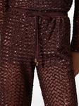 TWINSET широкие брюки с пайетками, коричневый - фото 5