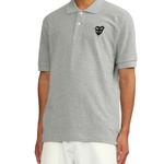 Поло унисекс серое CDG Play, серый - фото 4