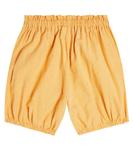 Хлопковые шорты в клетку с вышивкой Jellymallow, желтый - фото 3