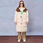 SIMPLE RIMLESS Пуховик SRME Unisex, Brown & Pink - фото 12