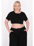 Топ myMo ROCKS Plus Size Crop Top, черный - фото 3
