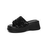 Шлепанцы женские Golden Silk Rabbit, серебряный - фото