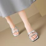 Шлепанцы женские Zhr, цвет Silver [Glacier Silver] - фото 14