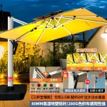 Солнцезащитный садовый зонт Green Water, квадартный, 2,5х2,5 м, LED-подсветка, диаметр стойки 8 см, база до 225 кг, хаки - фото