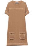 Prada кашемировое мини-платье, коричневый - фото