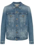 Джинсовая куртка с эффектом потертости GOLDEN GOOSE, синий - фото