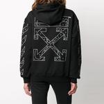 Свитер pattern printing hoodie loose fit black Off-White, черный - фото 4