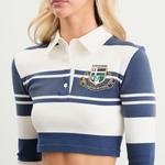 Укороченная рубашка-поло Euston Acne Studios, мультиколор - фото 4