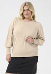 Джемпер Kaffe Curve LIZZY PULLOVER, Feather Gray Melange/Beige - фото