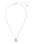 Колье Swan Swarovski, серебяный - фото