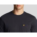 Футболка мужская Lyle & Scott хлопковая с карманом, черный - фото 3