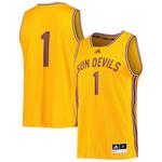 Мужское джерси #1 золотого цвета Sun Devils Reverse Retro State Arizona State adidas - фото 2