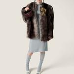 Шелковые юбки миди MIU MIU, астро - фото 6