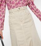 Джинсовая юбка миди nyda Isabel Marant, бежевый - фото 4