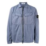 Куртка brushed cotton canvas zip overshirt 'dark blue' Stone Island, синий - фото