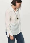 Блуза Mango Button-down blouse, Off-White - фото 5