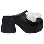 Тихие тапочки с закрытым носком для женщин Черные Крокс, черно-белые - фото 2