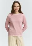 Джемпер TOM TAILOR MIT U-BOOT-AUSSCHNITT, Rose Bubble Knit Stripe/Light Pink - фото