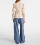 Топ Coralee из хлопковой смеси Veronica Beard, Limestone - фото 3