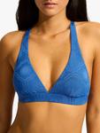 Oasis Triangle Bikini Top Seafolly, Blue - фото