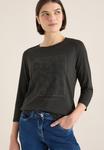 Топ Cecil Long sleeved top, Grün/Dark Brown - фото 3