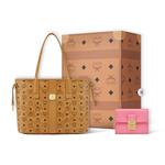 Реверсивная сумка-шоппер Liz Medium Visetos коньяк MCM - фото 9