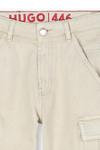 Детские хлопковые штаны Hugo, бежевый - фото 4