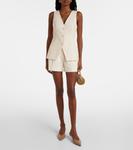 Шорты Devina с высокой талией Veronica Beard, экрю - фото 2