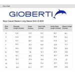 Gioberti Детская повседневная однотонная рубашка в стиле вестерн с длинными рукавами и жемчужными кнопками, цвет Royal Blue - фото 3