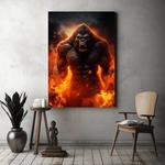 Картина на холсте Hustling Sharks Fire Ape II, оранжевый - фото 3