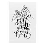 Фреска Artgeist With All My Heart, черно-белый - фото 3