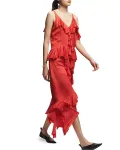 Платье с оборками от Гэвина Saint Art, красный - фото 2