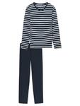 Пижама SCHIESSER Casual Essentials, темно-синий - фото