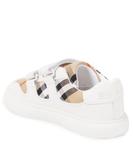 Кроссовки из гладкой кожи с перфорацией Burberry Kids, Sand Ip Check - фото 3