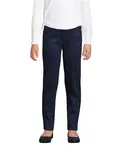 Брюки чинос для девушек Slim Fit с эффектом стрейч Lands' End, синий - фото