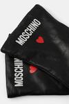 Кожаные перчатки Moschino, черный - фото 2